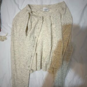 Wilfred Cream Cardigan Sweater